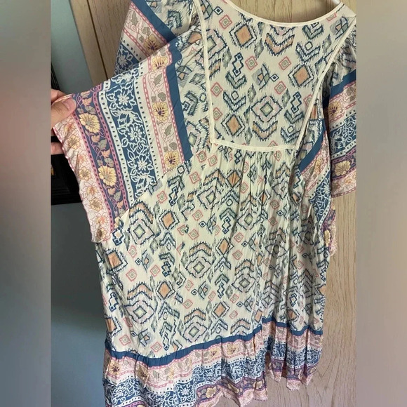 Black Rainn Floral Bohemian Mini Dress or Tunic Sz Large NWT - Picture 8 of 11